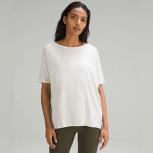 Lululemon Back in Action Short-Sleeve Shirt Bone Size 8-10